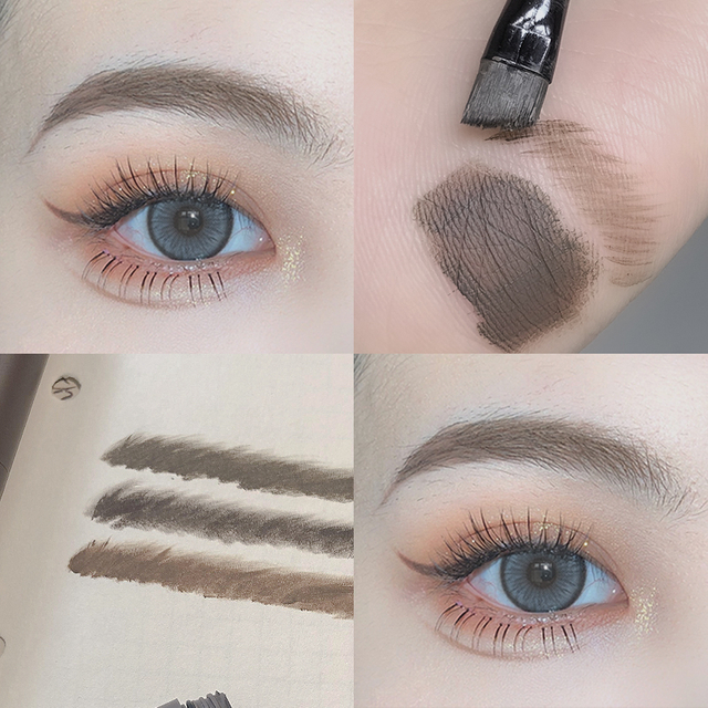 Teinte naturelle des sourcils pour une beauté sans taches avec une brosse flexible facile à dessiner