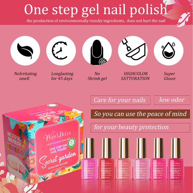 Ensemble de vernis à ongles gel paresseux 3 en 1 15 ml | Couleur nourrissante longue durée