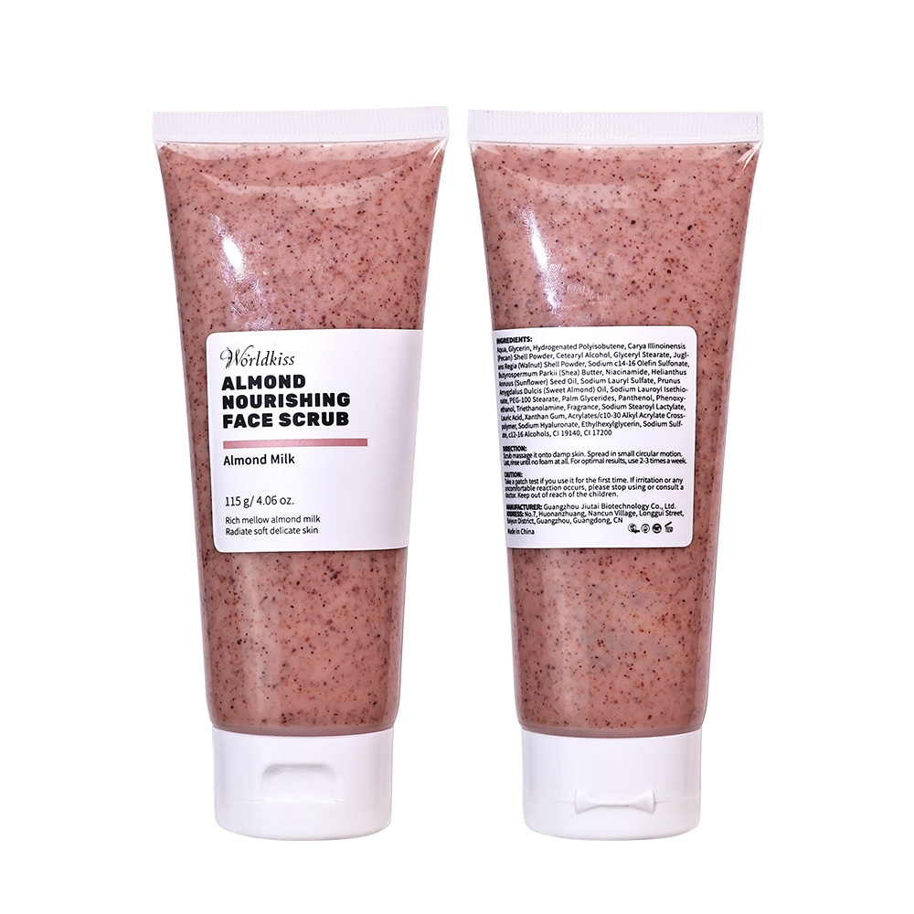 Soins de la peau blanchissants végétaliens biologiques personnalisés, vente en gros de fruits clairs, fabricant de gommage corporel au sel