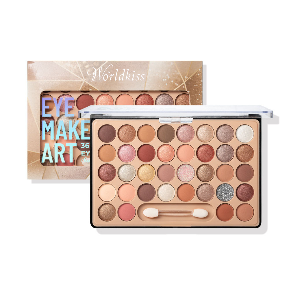 Palette de fards à paupières métalliques chatoyants pour dames modernes à la texture lisse