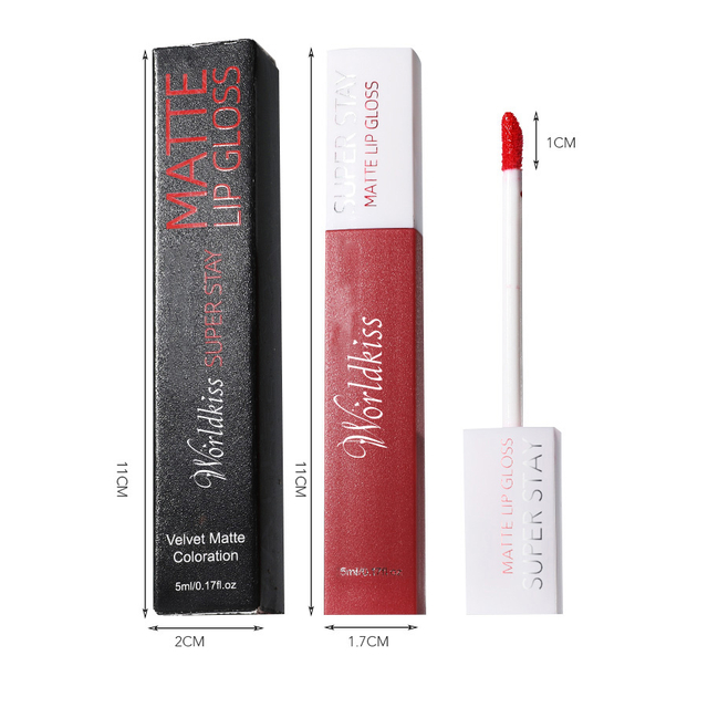 Gloss à lèvres mat pour le maquillage avec une fonction imperméable et durable