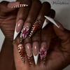 Presse à talons hauts OEM 3D imprimé léopard sur les ongles – Ongles artificiels à couverture complète