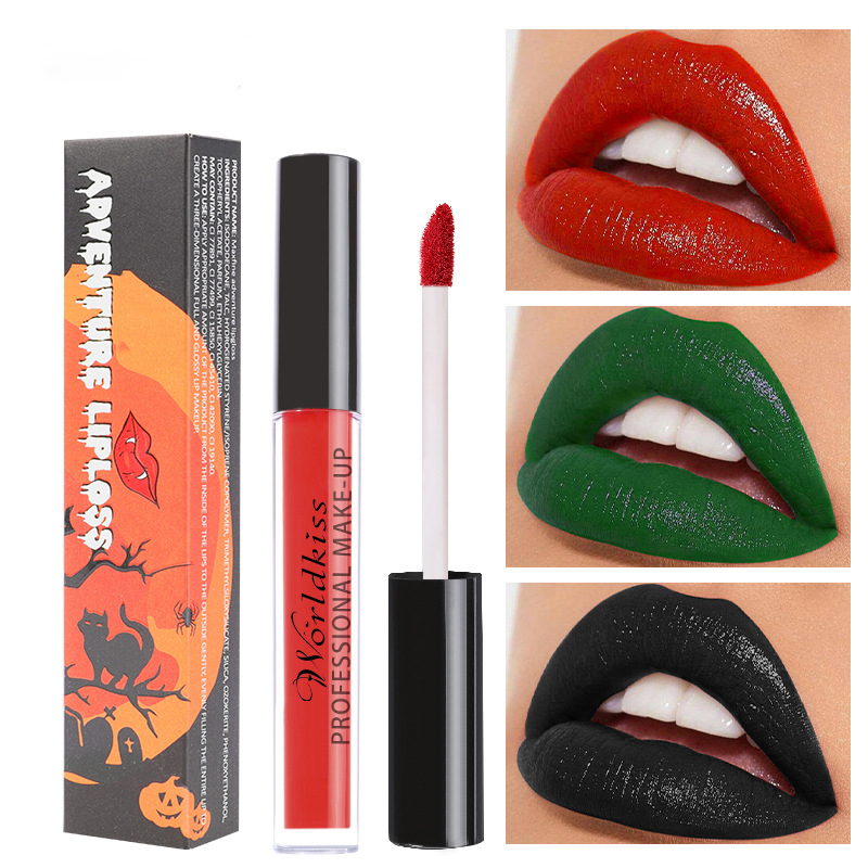 Gloss hydratant à haute teneur en pigments pour le maquillage des fêtes avec une texture légèrement humide et lisse