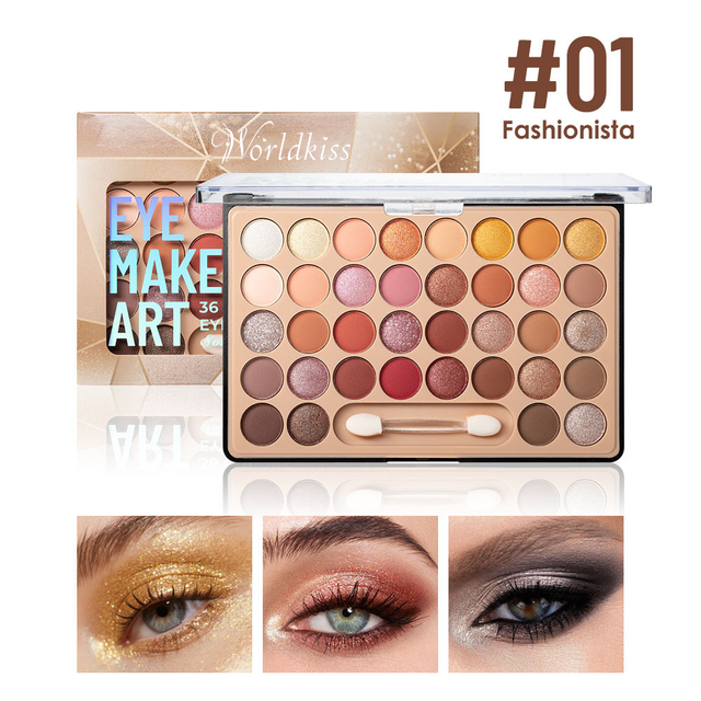 Palette de fards à paupières métalliques chatoyants pour dames modernes à la texture lisse