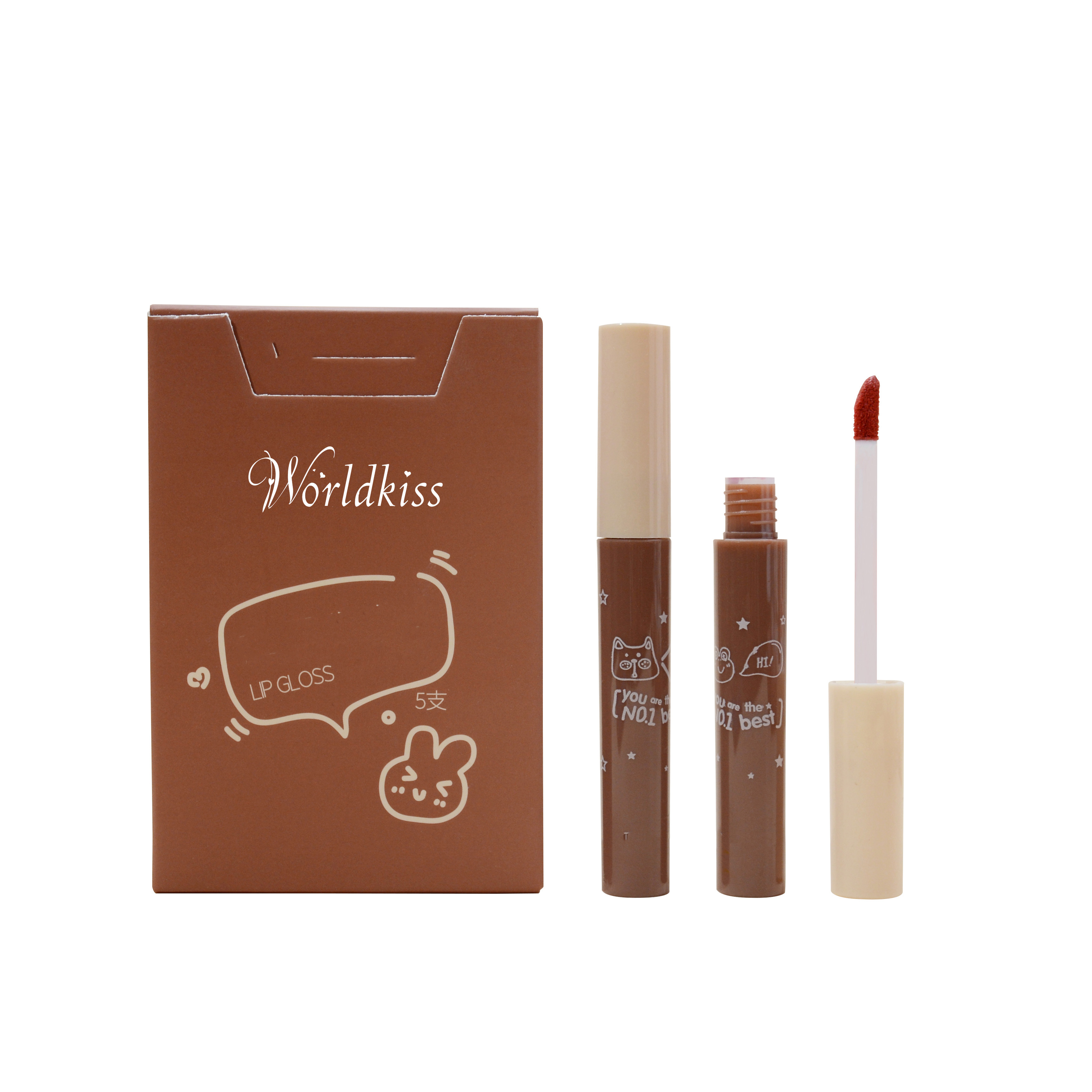 Ensemble de brillant à lèvres liquide mat à haute teneur en pigments, cosmétiques pour le maquillage quotidien
